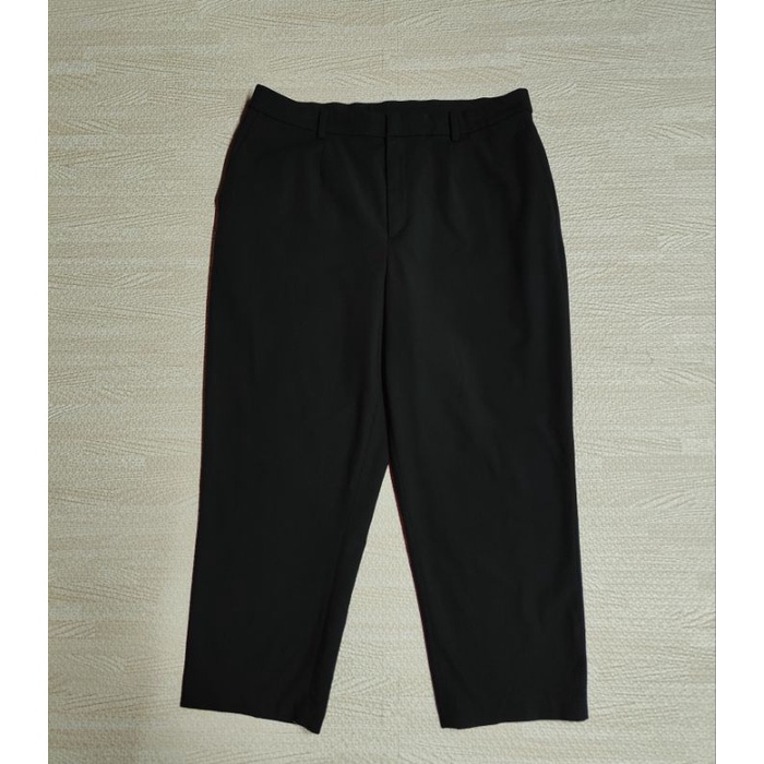 Uniqlo กางเกง Ezy 2 Way Smart Ankle Pants  สีดำ Size 2XL หญิง มือ2