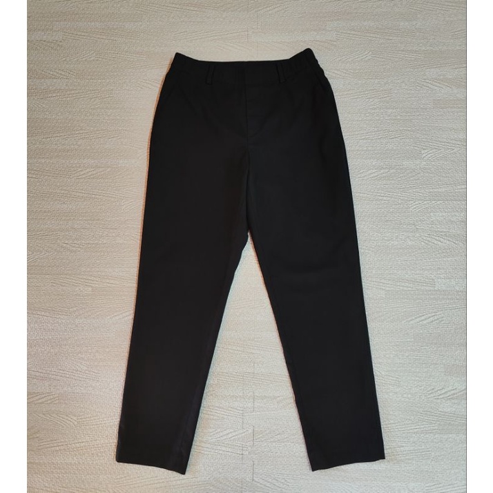Uniqlo กางเกง Ezy Smart Ankle Pants สีดำ Size M หญิง มือ2