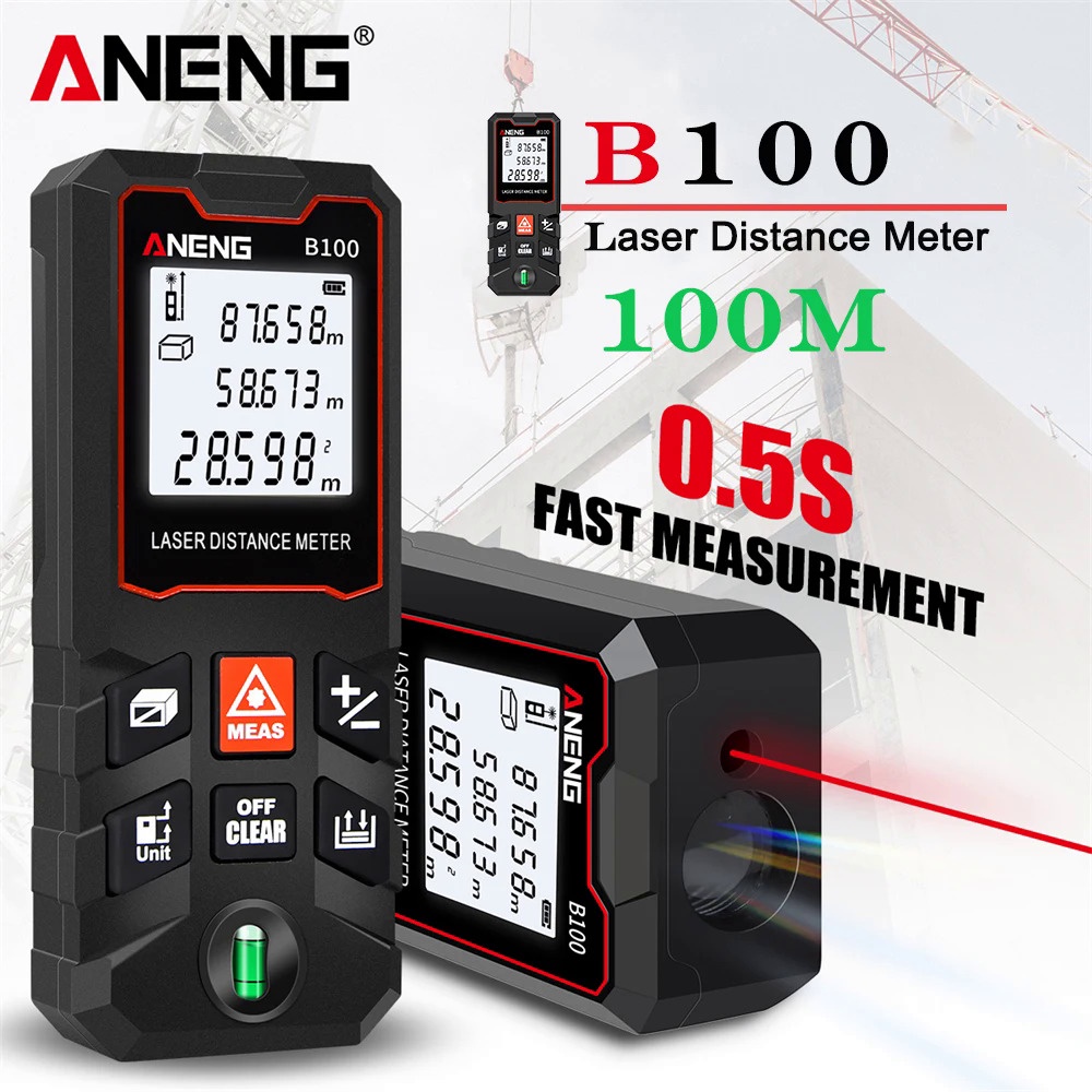 ANENG B40/80/100 Ω Digital Laser Range Finder ระยะทางพื้นที่ Volume Multimeter Test USM
