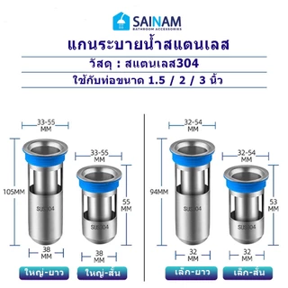 ((SUS304-ของแท้100%)) ส่งด่วนจากไทย ❌ไม่ขึ้นสนิมตลอดการใช้งาน- กันกลิ่น กันแมลง สแตนเลส304แท้ ทดสอบแล้ว วัสดุอย่างดี