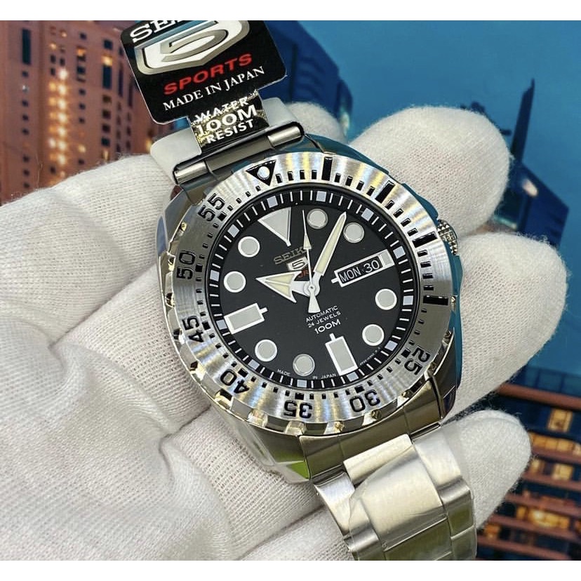 Seiko Mini Monster Stainless หน้าดำ หายากมาก Made in Japan