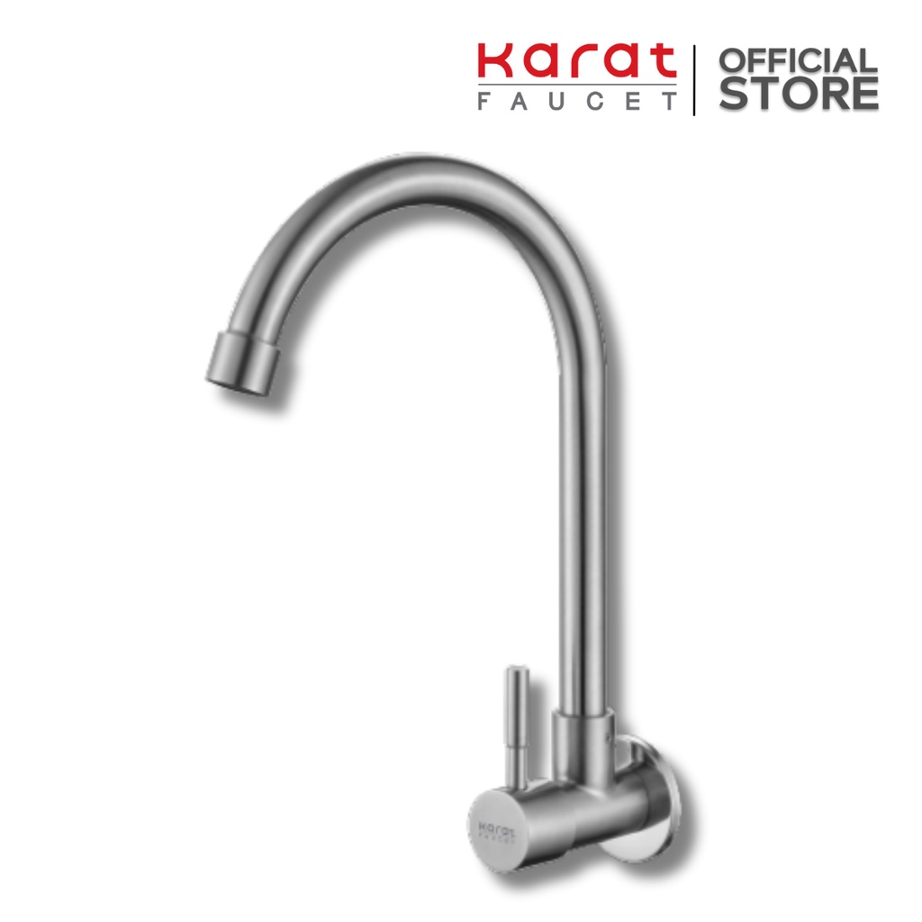 Karat Faucet ก๊อกซิงค์เดี่ยวติดผนัง (สเตนเลส 304) รุ่น KF-79-531-63