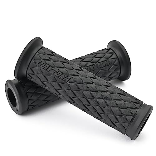 Daytona Grippy Grip แฮนด์บาร์รถจักรยานยนต์ เส้นผ่าศูนย์กลาง 22.2 122 มม. สีดํา GG-D-KNIT 33432