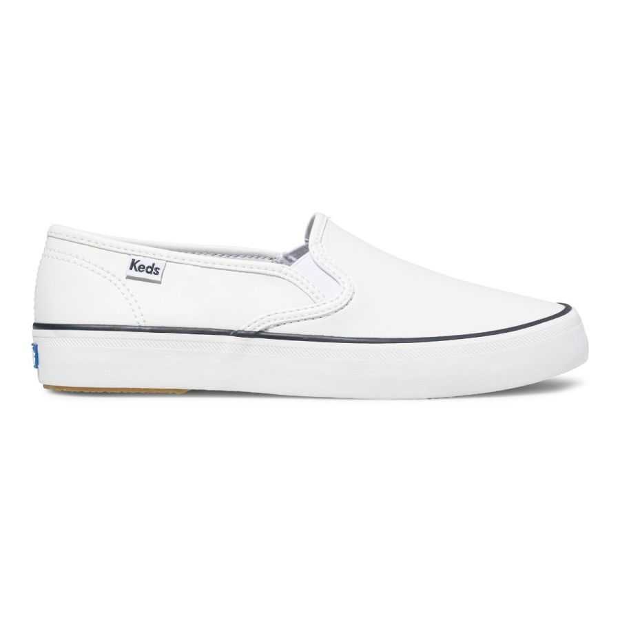 Keds รุ่น Logan Slip On Leather รองเท้าผ้าใบหนัง ผู้หญิง สี WHITE - WH64312