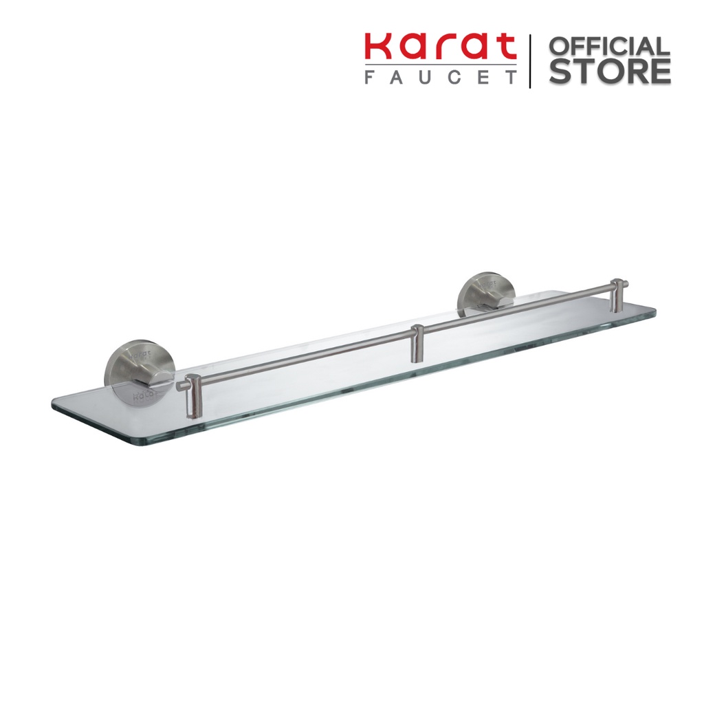 Karat Faucet ชั้นวางของแบบกระจก ยาว 50 x ลึก 15 x สูง 6.5 ซม. (สแตนเลส 304) รุ่น KB-15-732-63