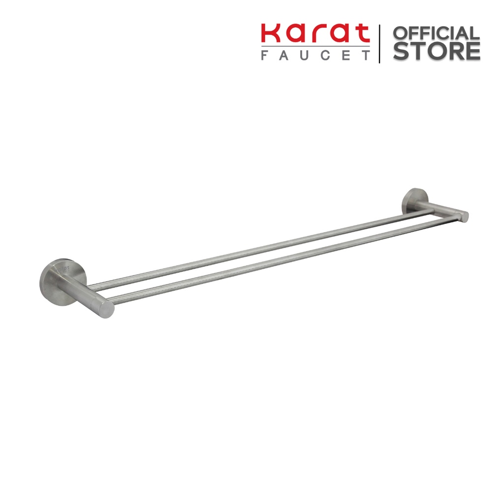 Karat Faucet ราวแขวนผ้าคู่ยาว ยาว 75 x ลึก 11 x สูง 5.5 ซม. (สแตนเลส 304) รุ่น KB-15-636-63