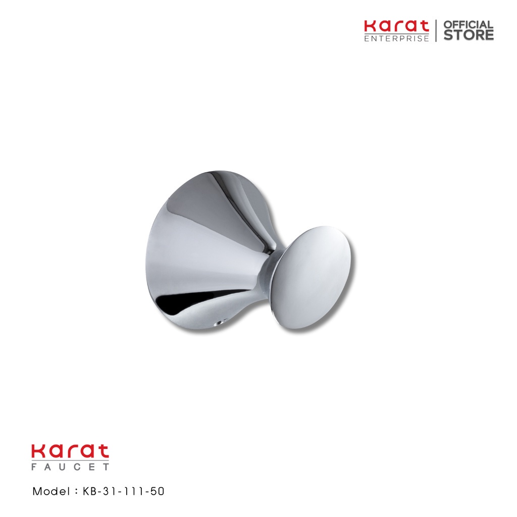 (สินค้า Clearance)KARAT FAUCET ขอแขวนผ้า (โครเมี่ยม) แข็งแรงใช้งานได้ยาวนาน อุปกรณ์ติดตั้งง่าย รุ่น KB-31-111-50