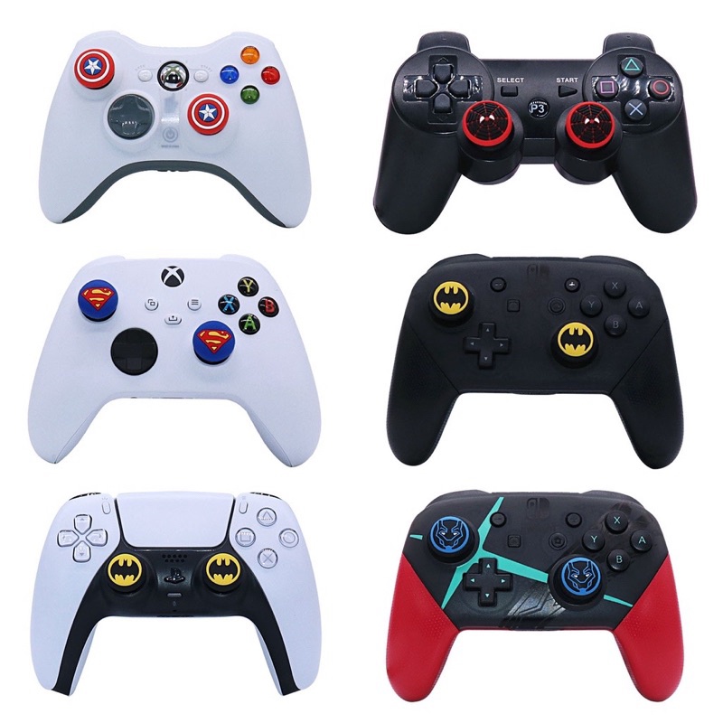 จุกยางซิลิโคนอนาล็อก (1 ชิ้น ) ลวดลายสุดเท่ PS5 PS4 Joy-Pro Steam Deck Xbox360 XboxOne XboxSeriesS/X หนาเกรดดี คุณภาพดี