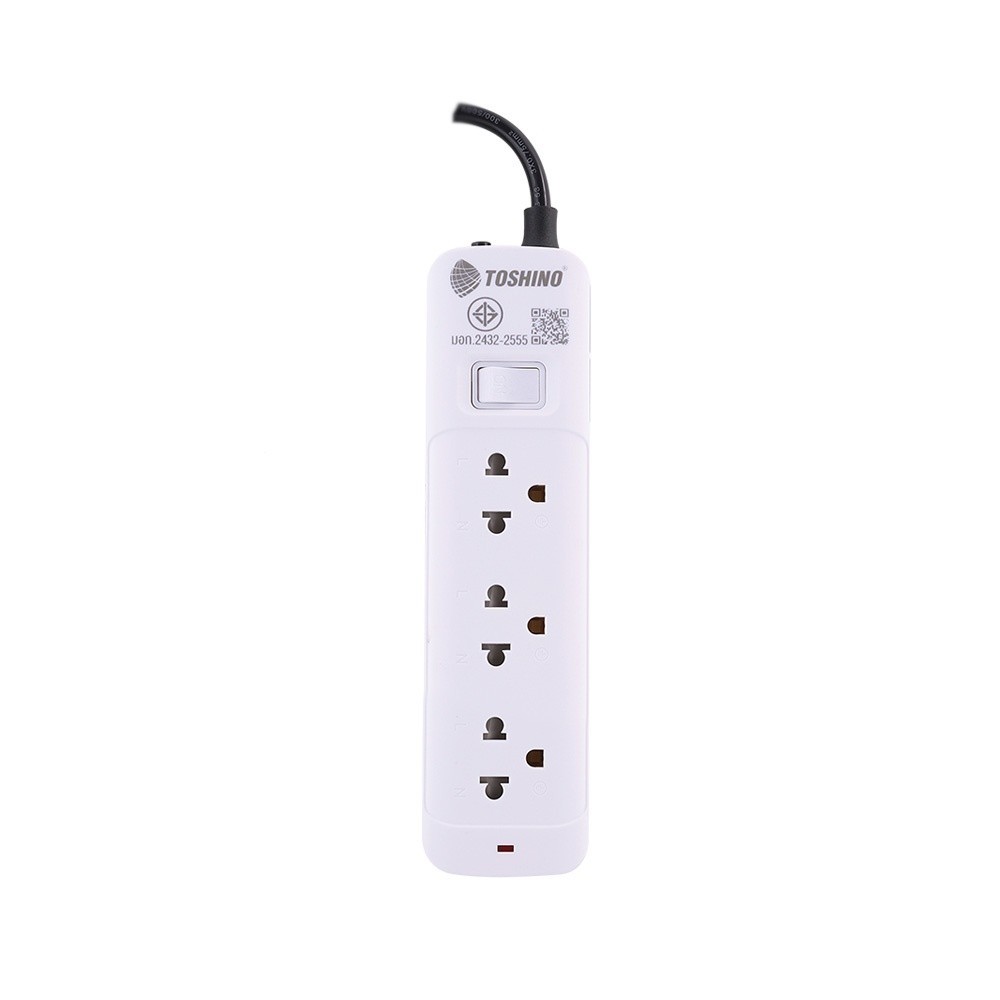 รางปลั๊กไฟ Toshino TIS Plug 3 Way 1 Switch 3M. (SO-33) by รูปที่ 2