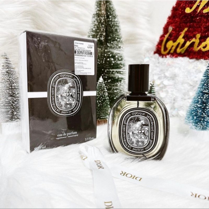 ของแท้ !! ป้ายคิงพาวเวอร์ น้ำหอม Diptyque Fleur de Peau EDP 75 ml. * กรีดซีล*