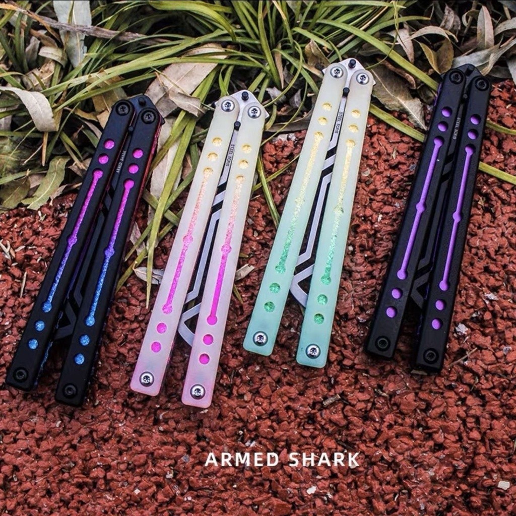 มีดบาลิซอง มีดควง มีดซ้อม สำหรับซ้อมควง อลูมิเนียมอัลลอยด์ ที่เปิดขวด Armed shark Balison มีดควงของเ