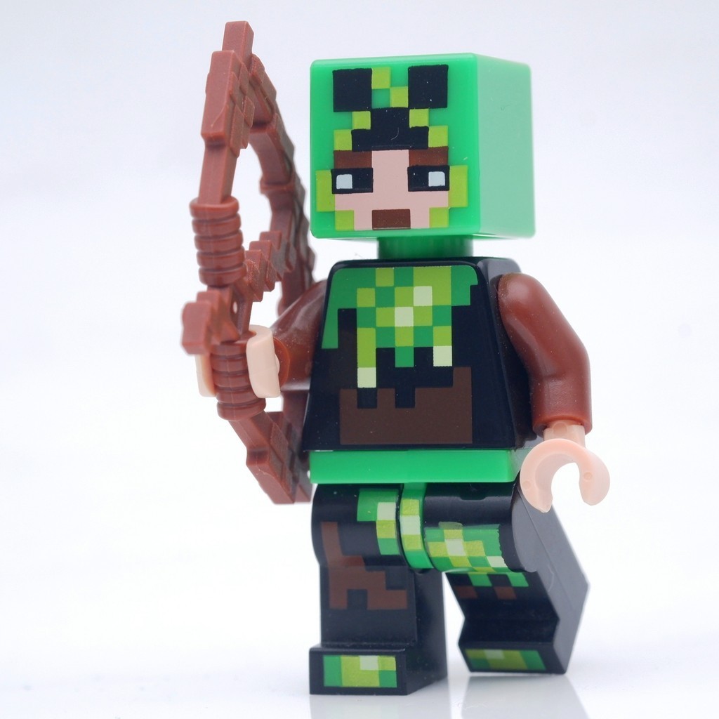 LEGO Skin Green Creeper Costume Minecraft *new