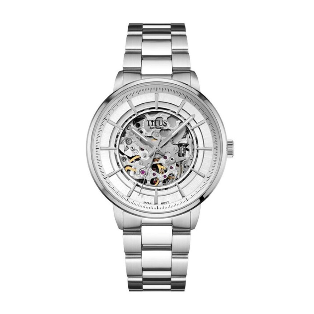 Solvil et Titus (โซวิล เอ ติตัส) นาฬิกาผู้ชายEnlight Skeletonออโตเมติก สเตนเลส/หนัง 42มม.(W06-03305)