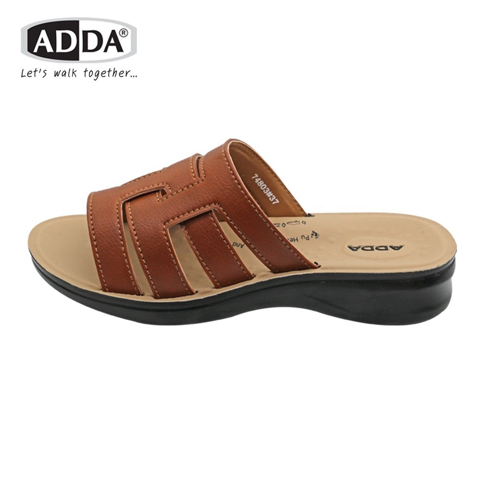 🔥ADDA 74803 รองเท้าแตะลำลอง รองเท้าผู้หญิง ทรง ใส่สบาย พื้นนุ่ม สไตล์วินเทจ ไซส์ 35-40 สี ดำ แดง ครีม น้ำตาล Maksim - รูปที่ 2