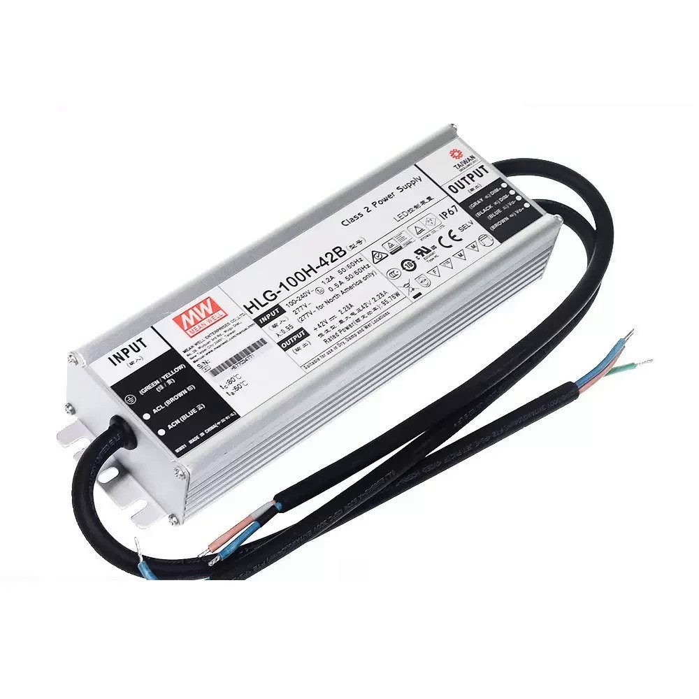 MEAN WELL แหล่งจ่ายไฟสลับ LED HLG-100H-20B/24B/36B/54B/48B/