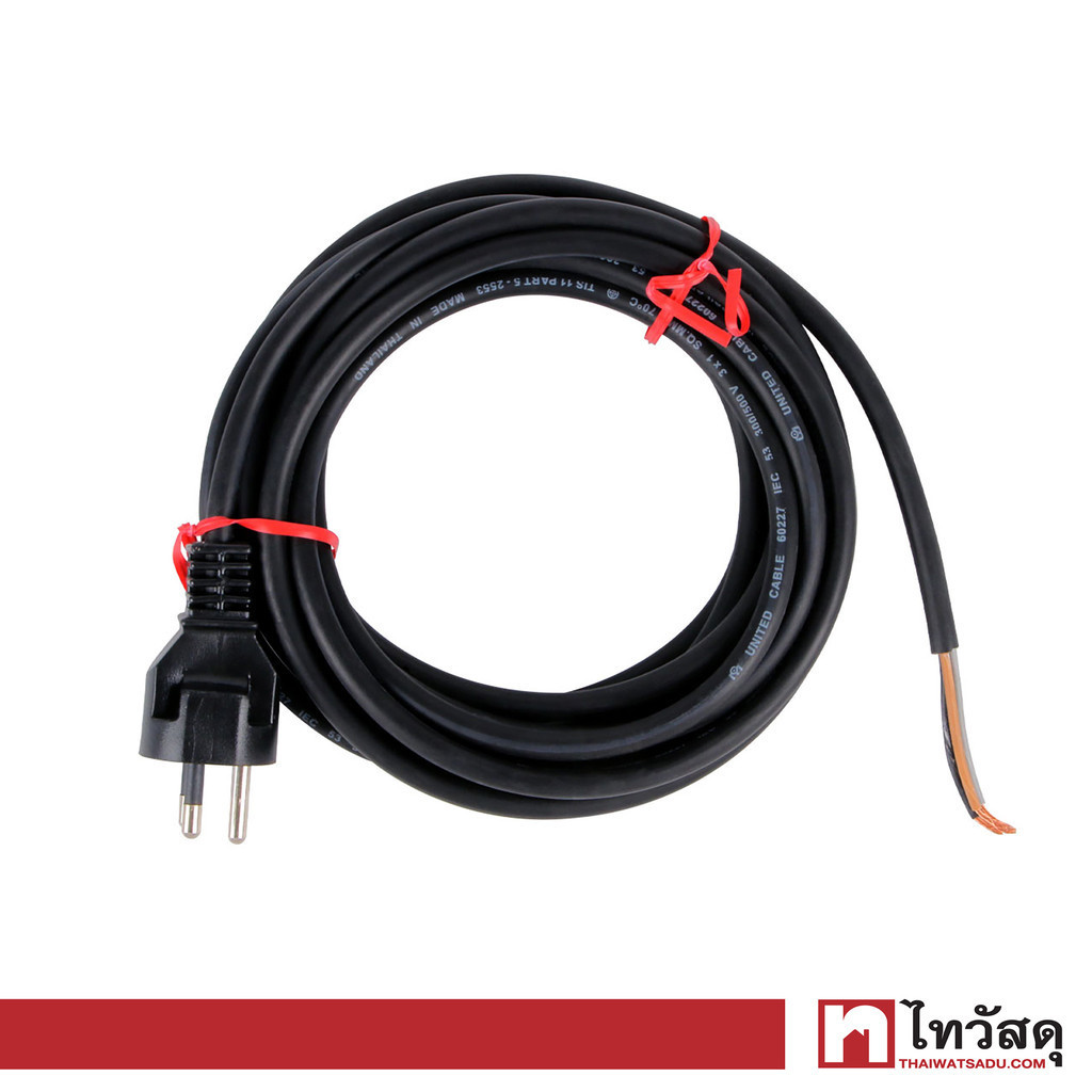 GIANT KINGKONG สายไฟพร้อมปลั๊ก VCT 3x1 Sq.mm. S01B-3 IEC53 กำลัง 16 A ขนาด 5 เมตร สีดำ
