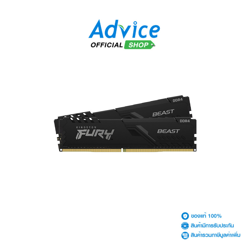KINGSTON RAM DDR4(3200) 16GB (8GBX2) FURY BEAST (KF432C16BBK2/16) - A0138045