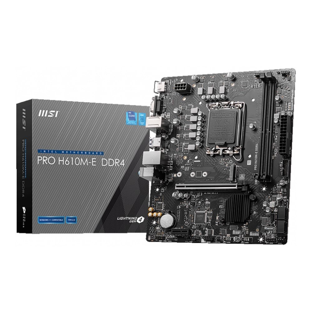 MAINBOARD MSI PRO H610M-E DDR4 (SOCKET LGA 1700) (MICRO-ATX)