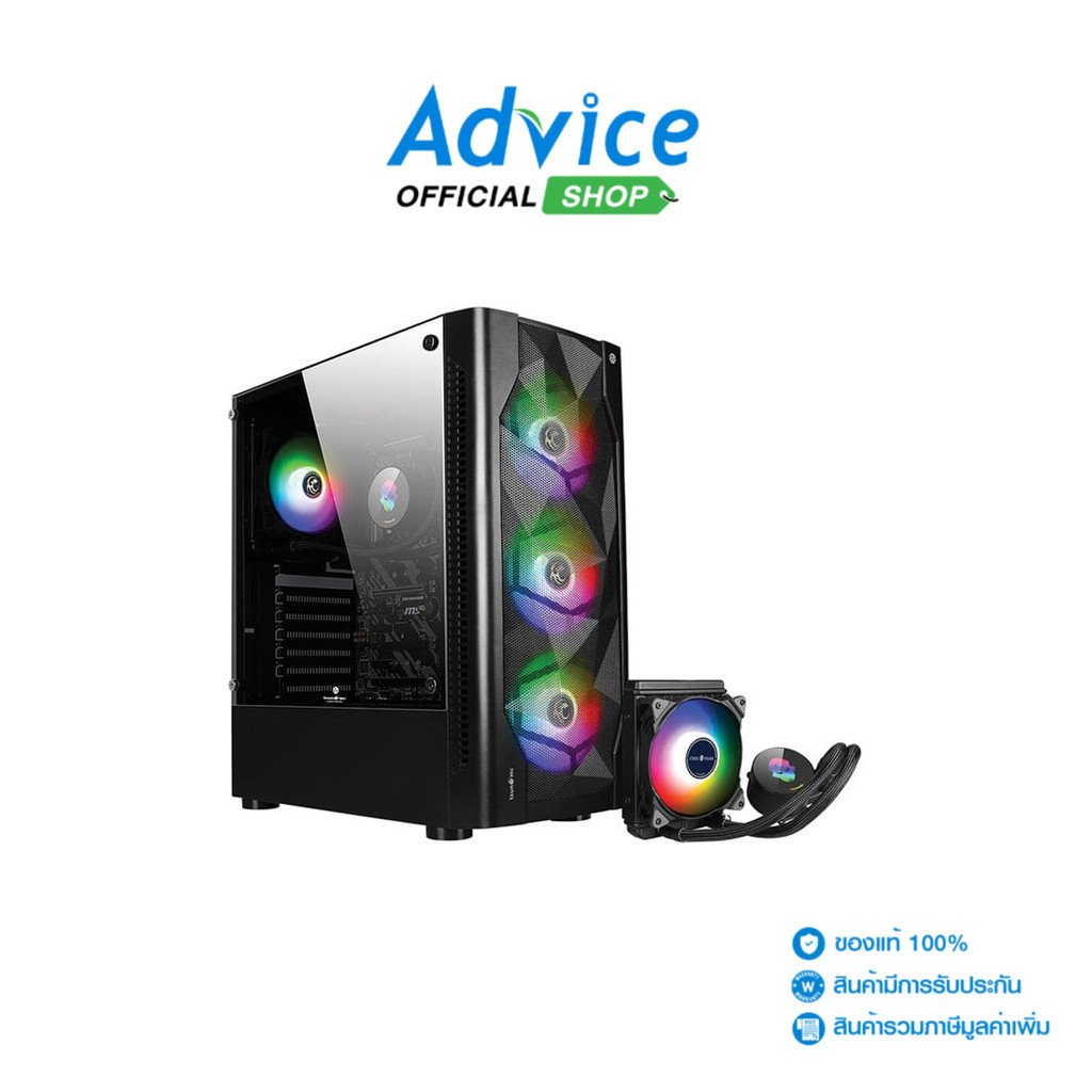 TSUNAMI ATX CASE (NP) COOLMAN 190-2 K LIQUID COMBO ABLAZE (BLACK) - A0131767
