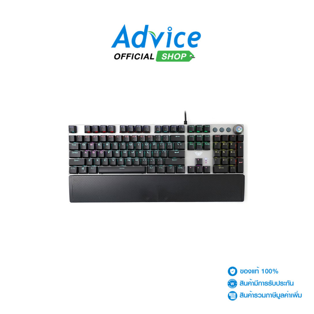 AULA KEYBOARD (คีย์บอร์ด) F2058 BLACK - BLUE-SWITCH - A0138581