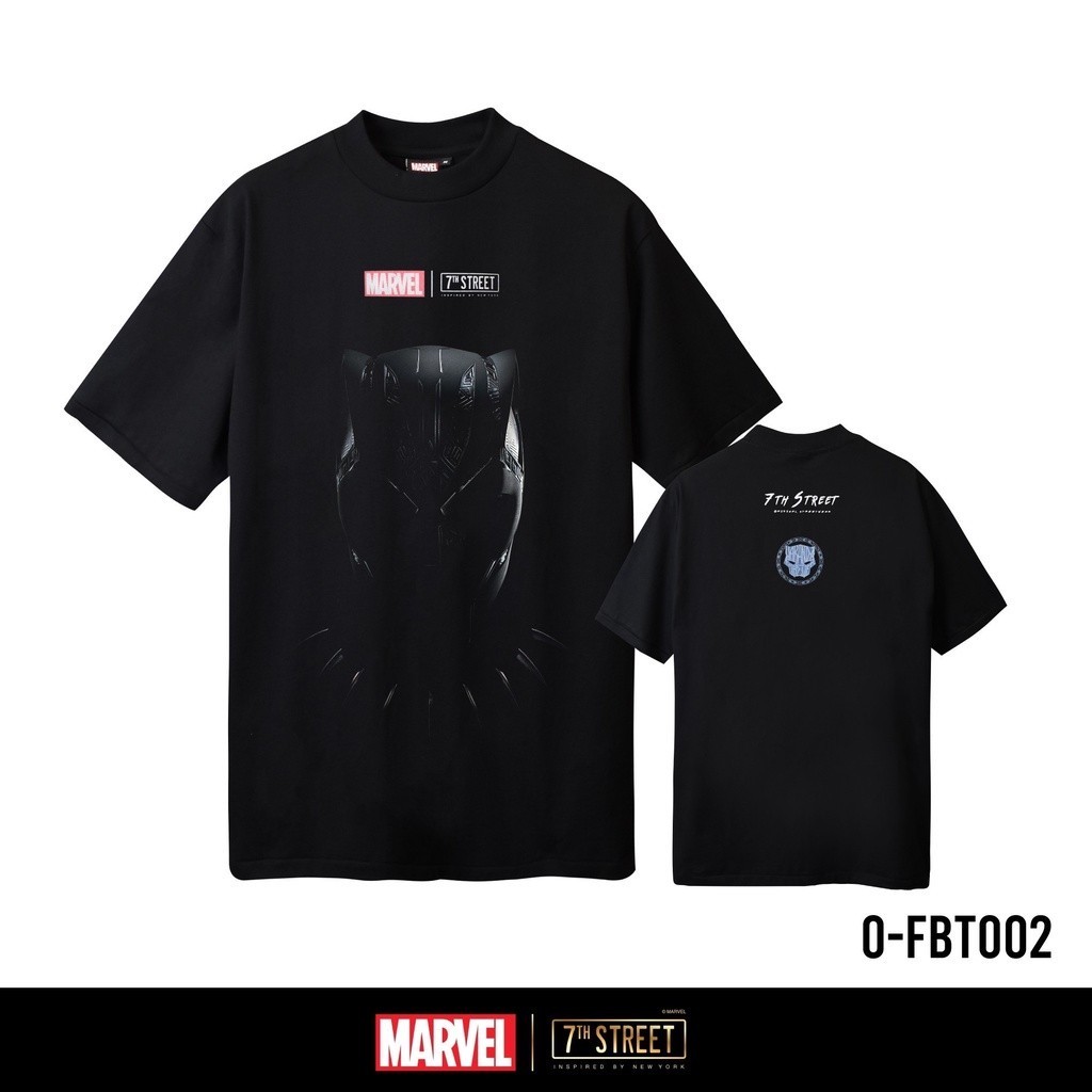 MARVEL X 7th Street เสื้อยืดแบบโอเวอไซส์  (Oversize) รุ่น O-FBT002 Black Panther_07