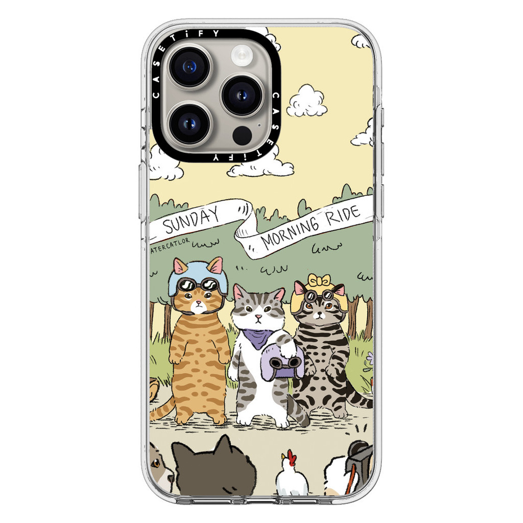 CASETiFY | Cats Sunday Morning Ride [Watercatlor]