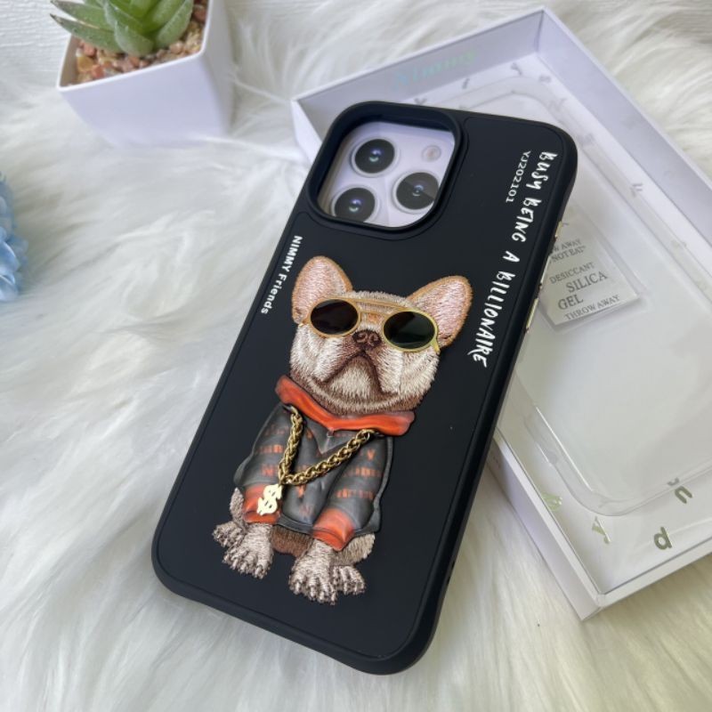 เคสไอโฟน Case ยี่ห้อ NIMMY 360 Protection Handmade เคสปักลาย 3D Case (THพร้อมส่ง ในไทย )