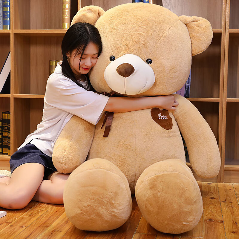 Princess vivi（weiweigongzhu）Bear Doll Plush Toy Girl Teddy Bear Doll Toy Ragdoll Large Hugging Bear Sleeping Pillow for