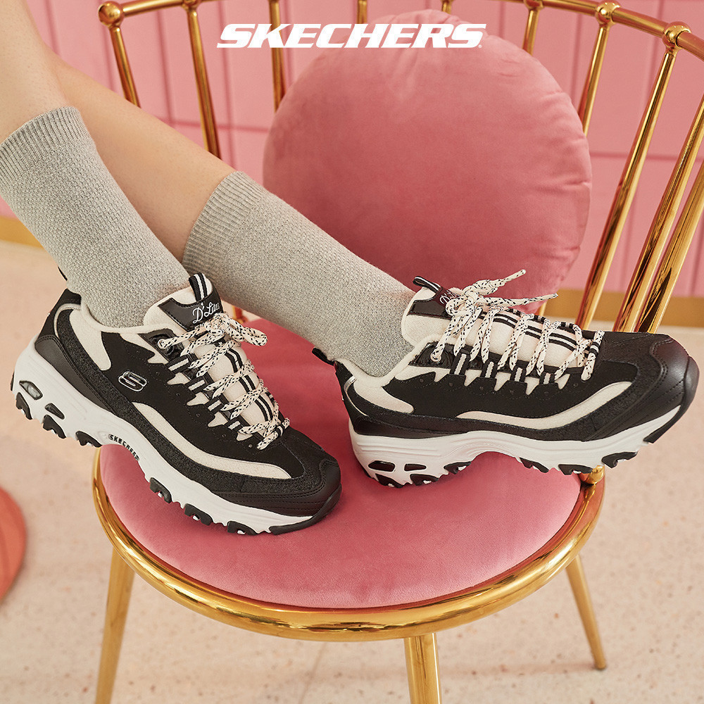 Skechers สเก็ตเชอร์ส รองเท้า ผู้หญิง Sport D'Lites 1.0 Shoes - 66666078-BKGY