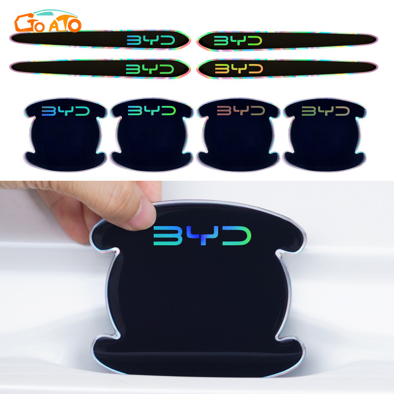GTIOATO ฟิล์มกันรอยมือจับประตูรถยนต์ เลเซอร์ กันรอยประตูรถ สำหรับ BYD Atto 3 Dolphin Yuan PLUS