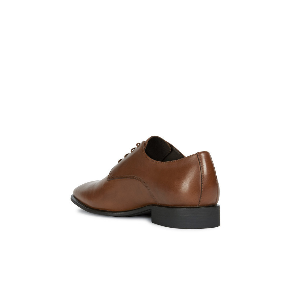 GEOX รองเท้าหนังผู้ชาย รุ่น UOMO HIGH LIFE - DK COGNAC SS24 (U0299BC6026M_S4BRXX)