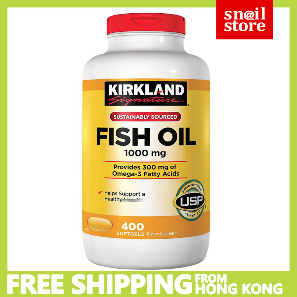 Kirkland Fish Oil 1000mg 400 Softgels （EXP 2026) น้ำมันปลา 1000มก. 400 ซอฟท์เจล