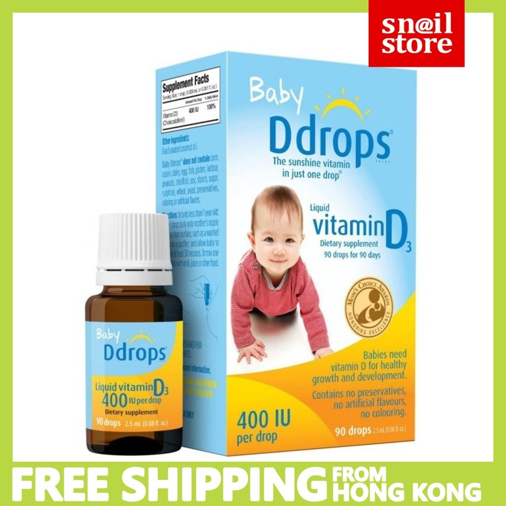 Ddrops Baby 400 IU Vitamin D 90 drops (EXP 2029) 2.5ml
