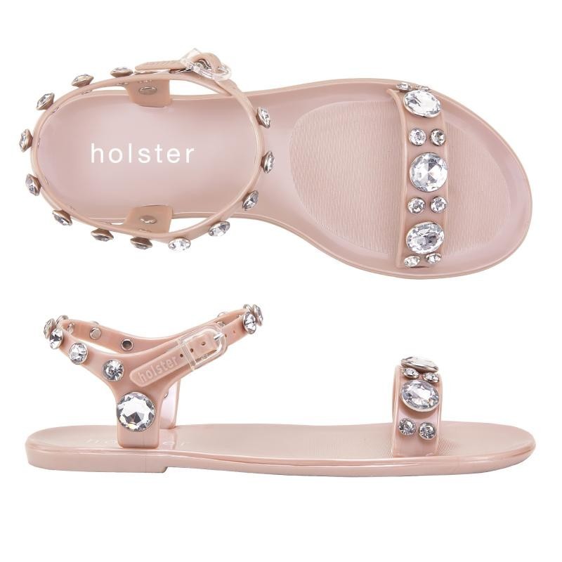 Holster Glimmer Jelly Rosegold HST47ROG รองเท้าส้นแบนแบบรัดส้น