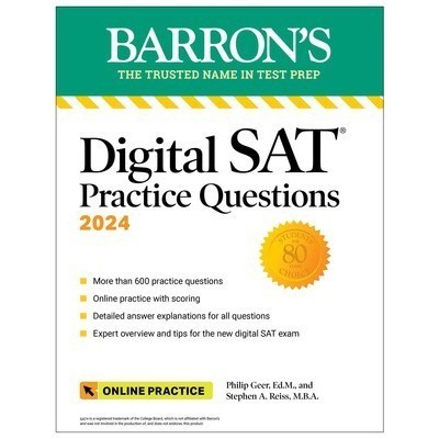 Chulabook|c321|หนังสือ|หนังสือ 9781506291086 DIGITAL SAT PRACTICE QUESTIONS 2024: MORE THAN 600 PRACTICE E