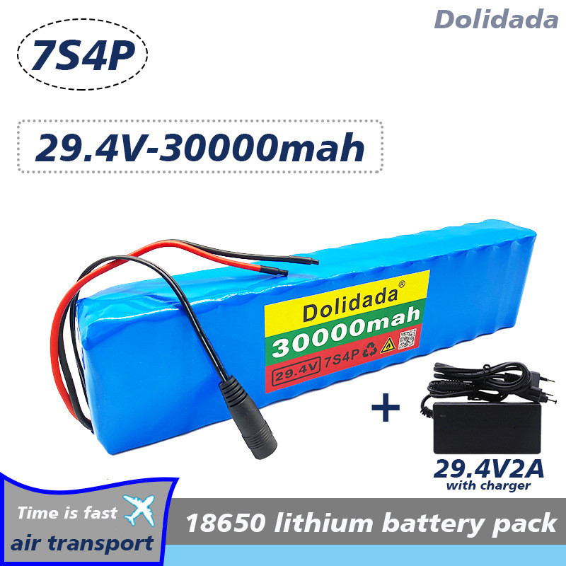 7S4P 18650 Lithium ion battery pack 24V30000mAh Electric Bicycle Power Car Balance Car