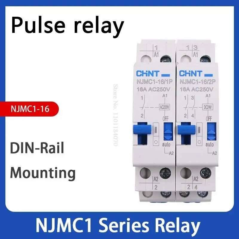 Chint Impulssignaal Pulserlais Njmc1 Signaalelais NJMC1-16 1P 2P 3P 4P Ac 220V Dc 24V 16a Chnt