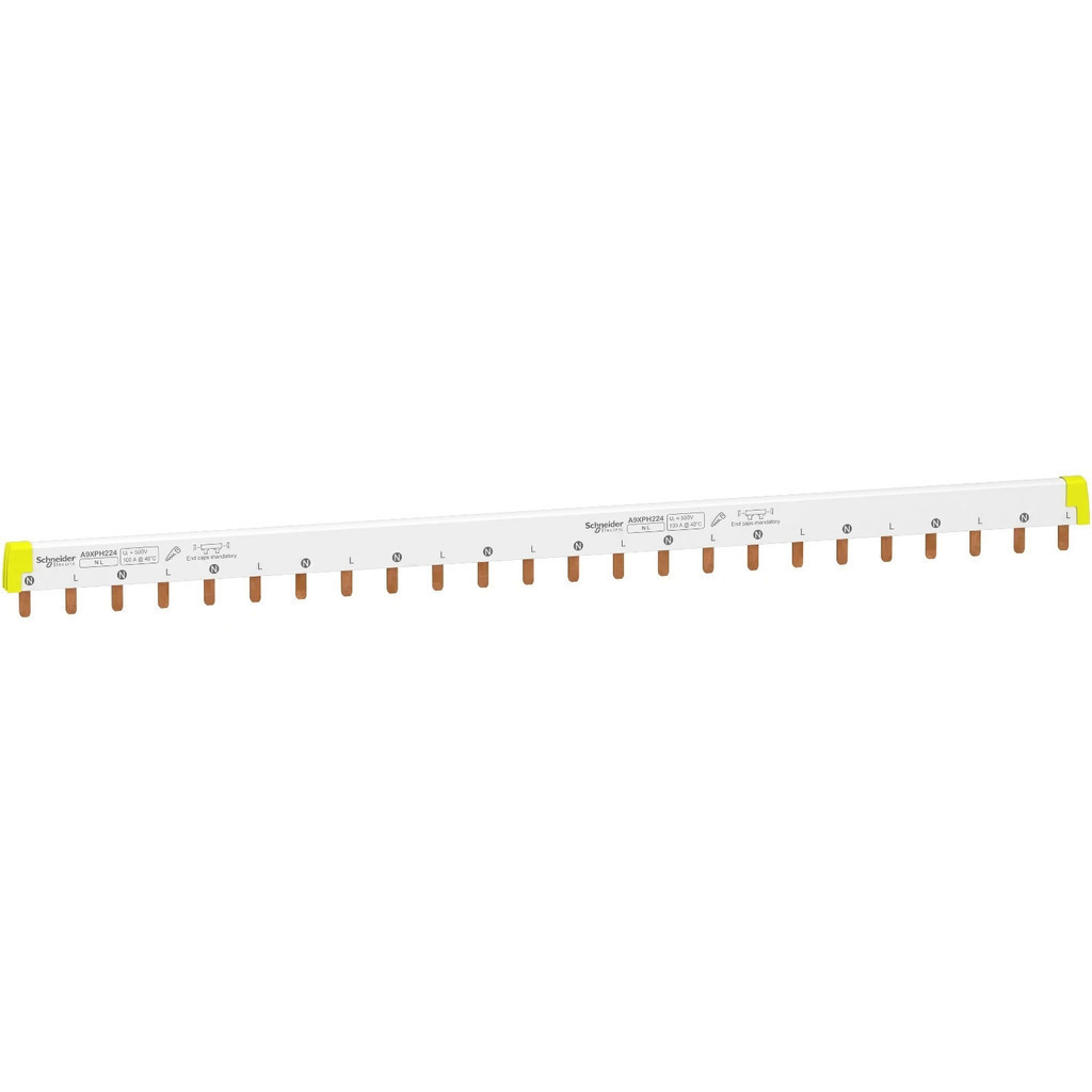 A9XPH224ชไนเดอร์ไฟฟ้า Acti 9หวี Busbar สายไฟและอุปกรณ์ติดตั้ง,24X18Mm,เหมาะสำหรับ2P MCB; A9XPH224