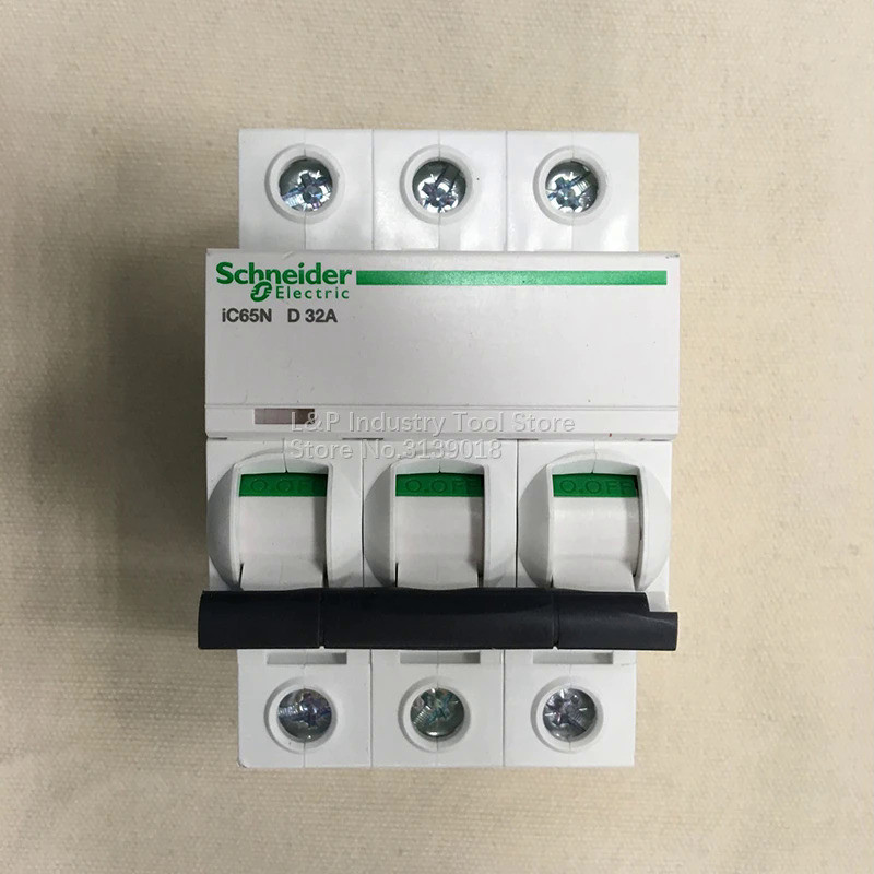 100% ใหม่ Original Schneider IC65N 3P D32A A9F19332สูญญากาศ Mini Circuit Breaker MCB Acti 9ประเภท D