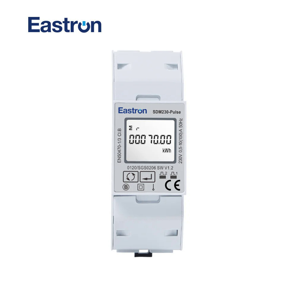 SDM230Pulse MID, 220/230V, 1 Phase 2 Wire, Max 100A Direcct Connect, Bi-Directional,KWh,KVarh,KW,KVa