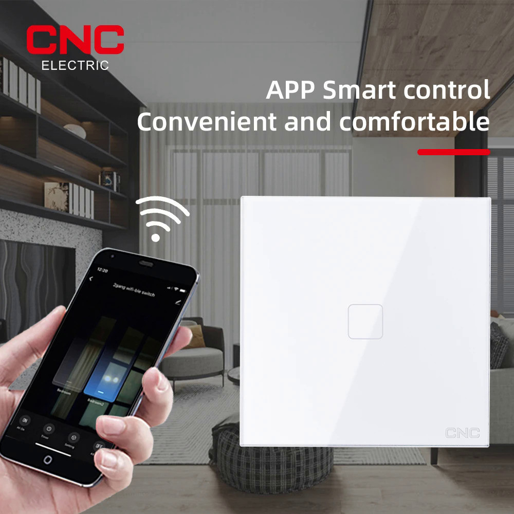 CNC Smart Life Tuya Wifi Smart Wall Switch 1 2 3 Gang ทำงานร่วมกับ Alexa Google Home Wireless Wall S