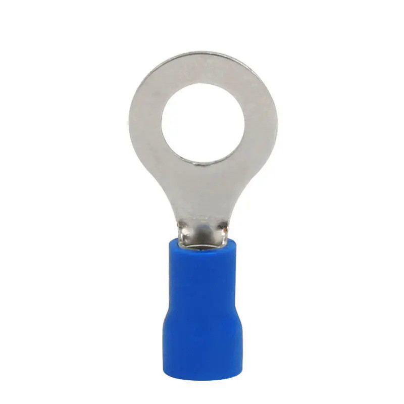 RV2-6 1000ชิ้นแหวนฉนวนเทอร์มิเคเบิ้ลเชื่อมต่อสายไฟฟ้าจีบเทอร์มิสายไฟ1.5-2.5ตาราง RV2.5 - 6