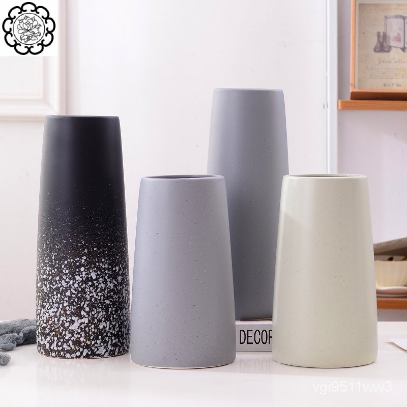 การผลิตแจกันเซรามิก Yaping Light และอุปกรณ์ดอกไม้ชุดสองชิ้นของตกแต่งงานฝีมือของตกแต่งบ้าน 1IPF