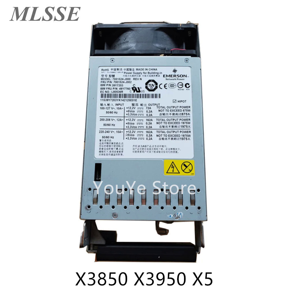 Original สำหรับ IBM X3850 X3950 X5แหล่งจ่ายไฟ49Y7760 69Y5916 L80536R 7001524-J000 7001524-J002 39Y72