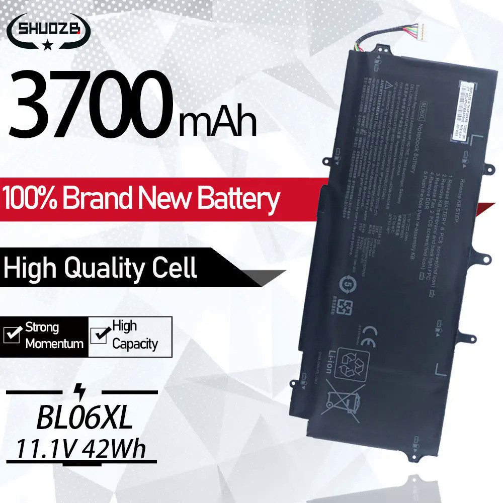 BL06XL BL06042XL Laptop Battery EliteBook Folio 1040 G0 G1 G2 HSTNN-DB5D HSTNN-IB5D HSTNN-W02C 722236-2C1 722297-005 11.