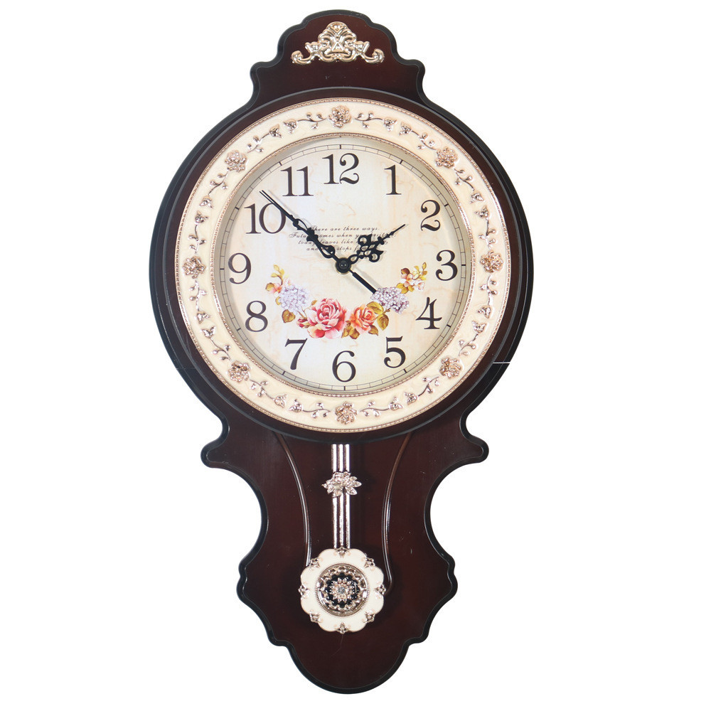 European Clock Creative Swing Wall Clock Fashion Pocket Watch Retro Large Living Room Clock Bedroom 