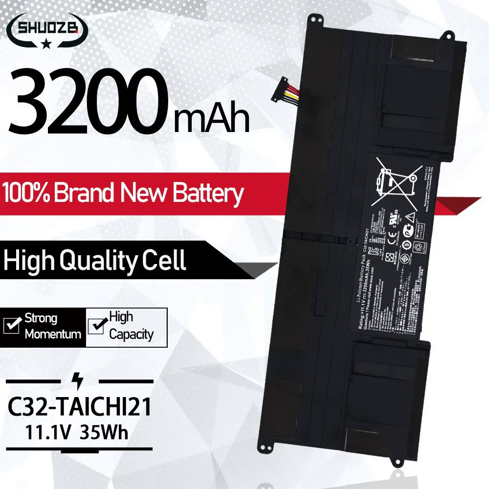 New C32-TAICHI21 Laptop Battery For ASUS Ultrabook TAICHI21 TAICHI 21 C32-TAICHI21 CKSA332C1 11.1V 3