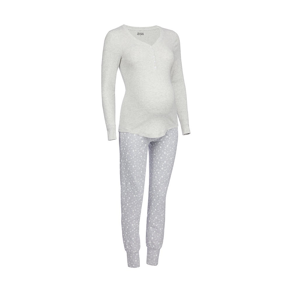 mothercare grey star nursing pyjama set TD602 เซตชุดนอนให้นม