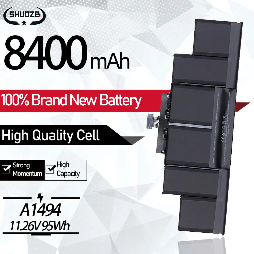 A1398 Laptop Battery For Apple Pro 15" A1494 Retina Late 2013 & Mid 2014 ME293 ME294 (02)6712-6700 1