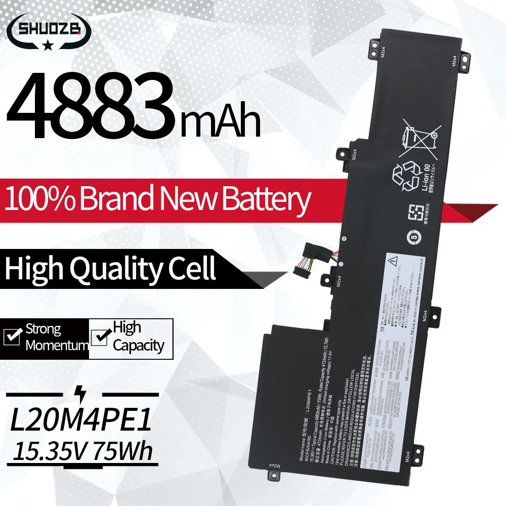 L20M4PE1 L20L4PE1 L20C4PE1 Laptop Battery For Lenovo IdeaPad 5 Pro-16ACH6 Pro-16IHU6 IdeaPad Creator